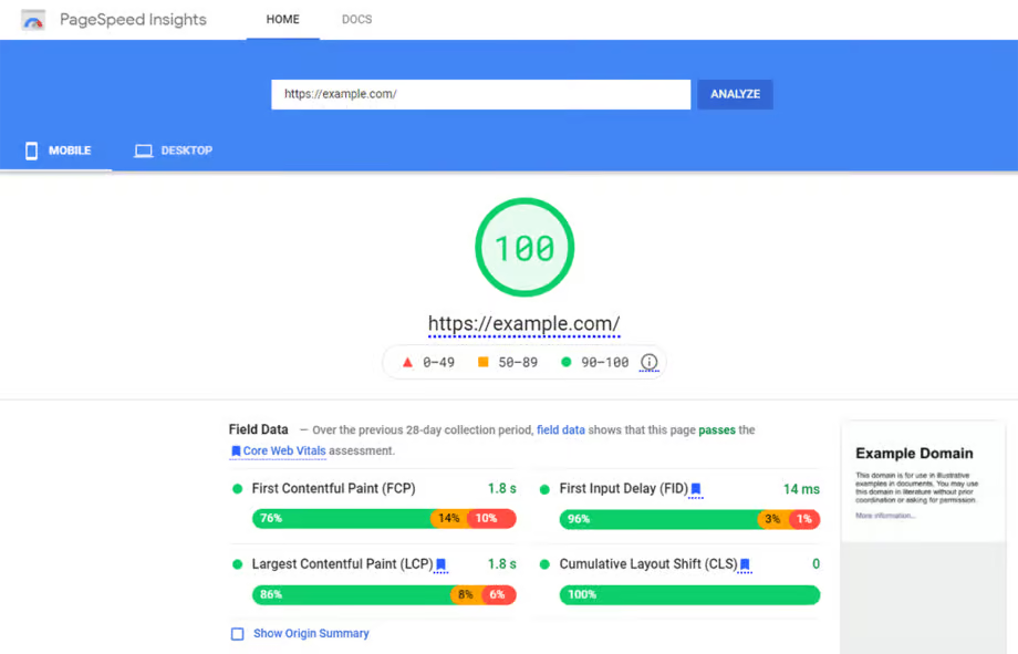 Google PageSpeed Insights