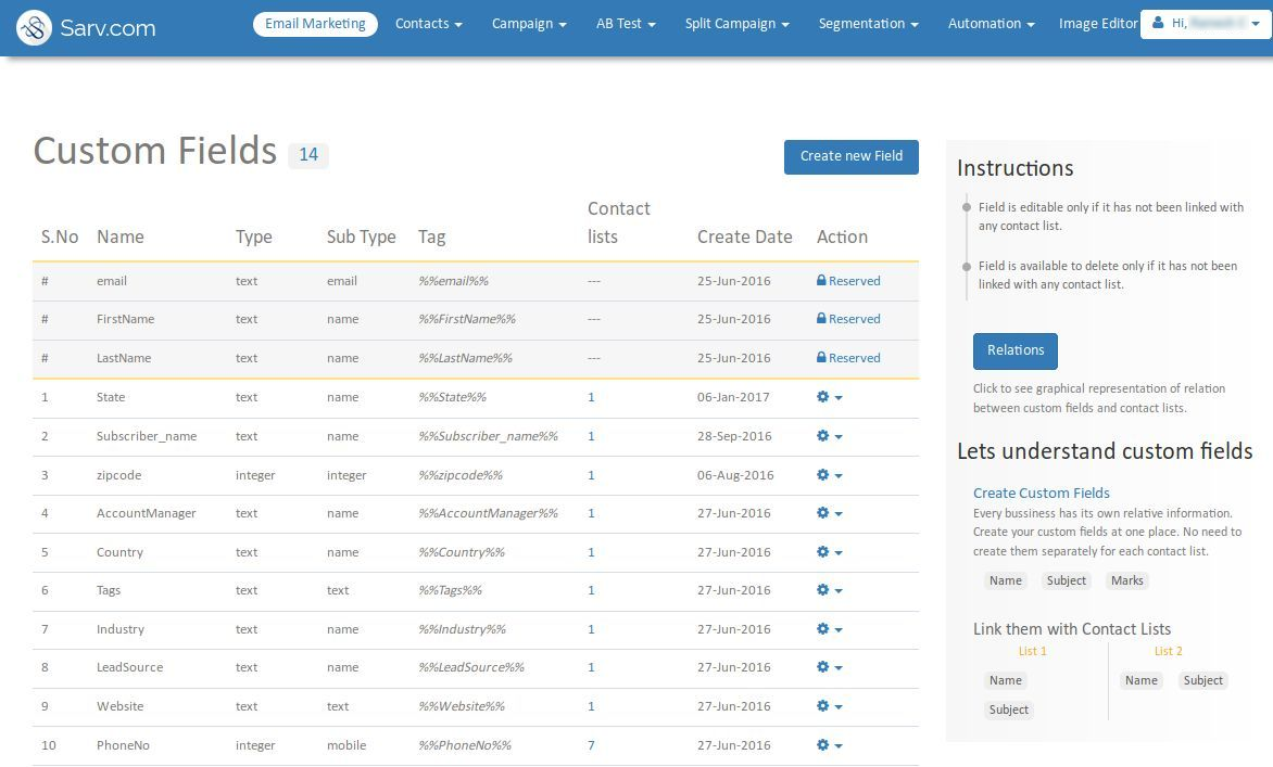 Custom Fields