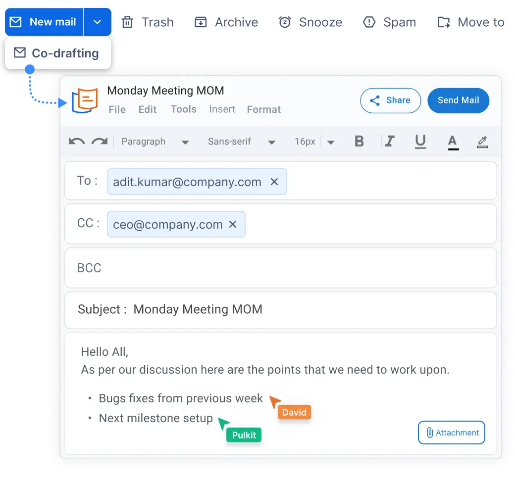 Sarv email collaboration features for streamlined teamwork