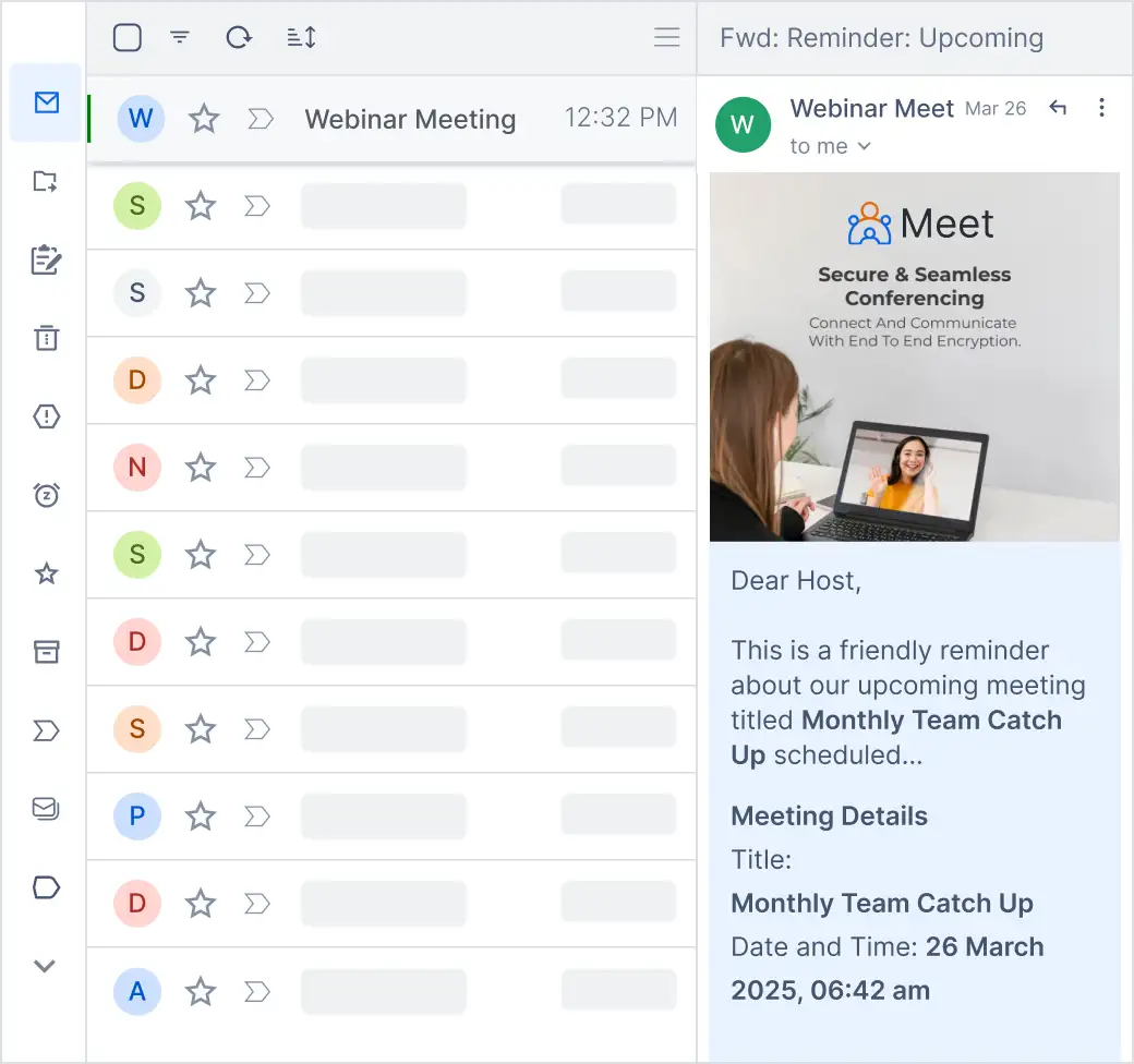 User-friendly email management workflow interface