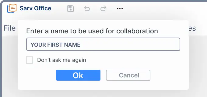 User authentication screen for document services.