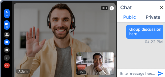 Virtual communication with Video Chat